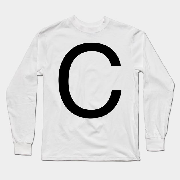 Helvetica C Long Sleeve T-Shirt by winterwinter